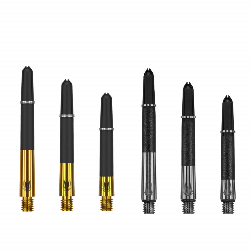Target Carbon Titanium Pro Gold Darts Schäfte - 3er Set Short 38mm 2BA Gewinde