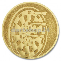 Pokal-Emblem Dartscheibe Gold